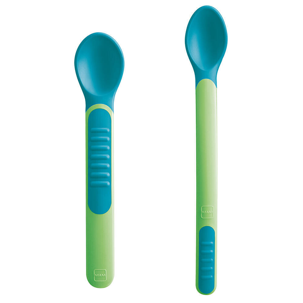 MAM LŽIČKY Feeding spoons & Cover 6+, zelené