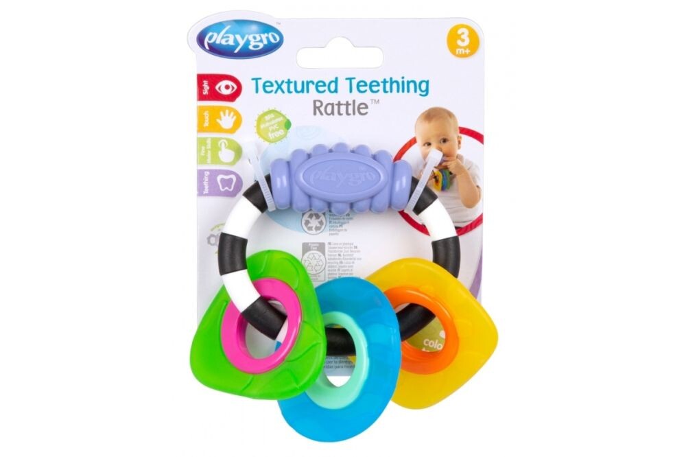 Playgro - Kousací chrastítko s tvary