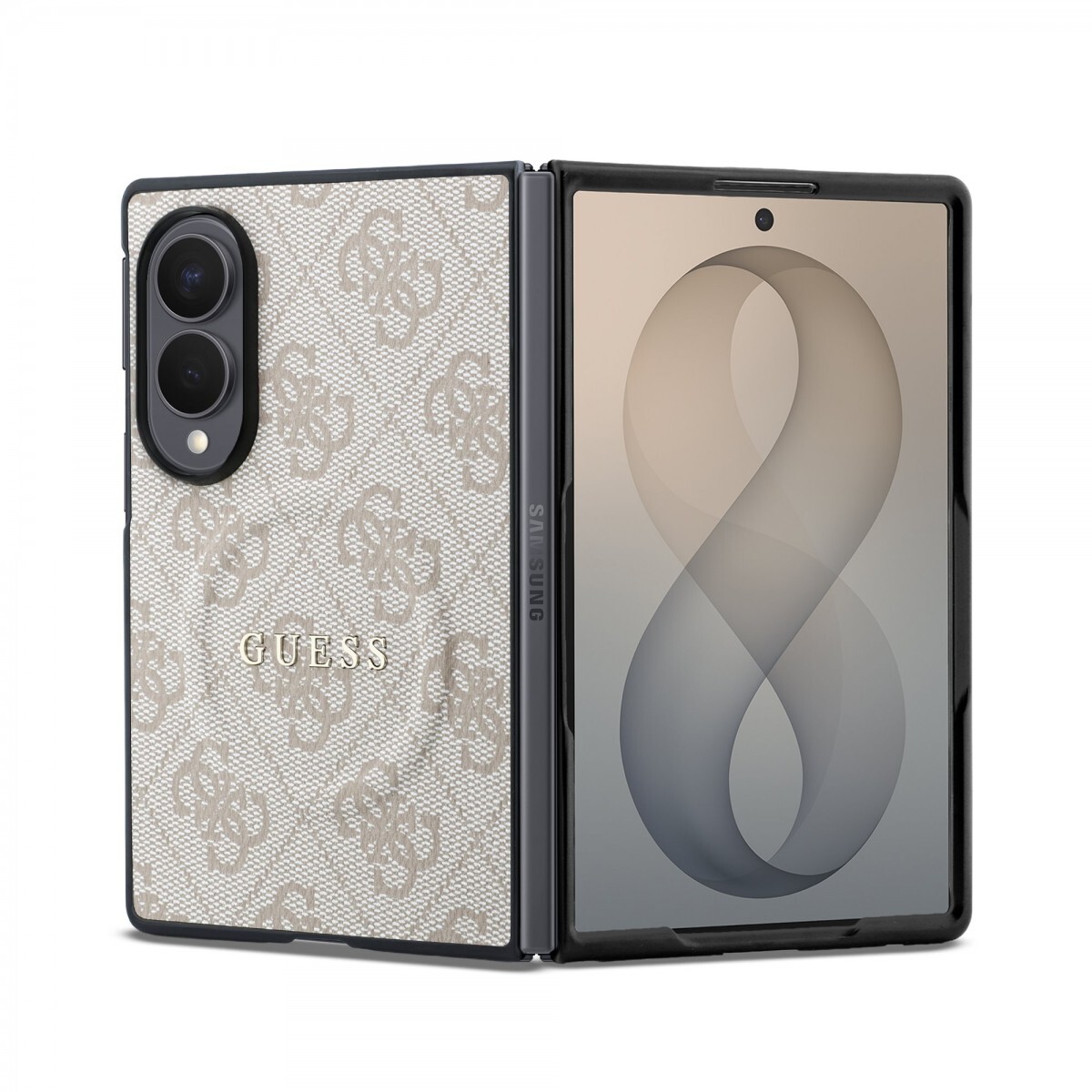 Kryt Guess PU Leather 4G Magnetic pro Samsung Galaxy Z Fold 8 růžový