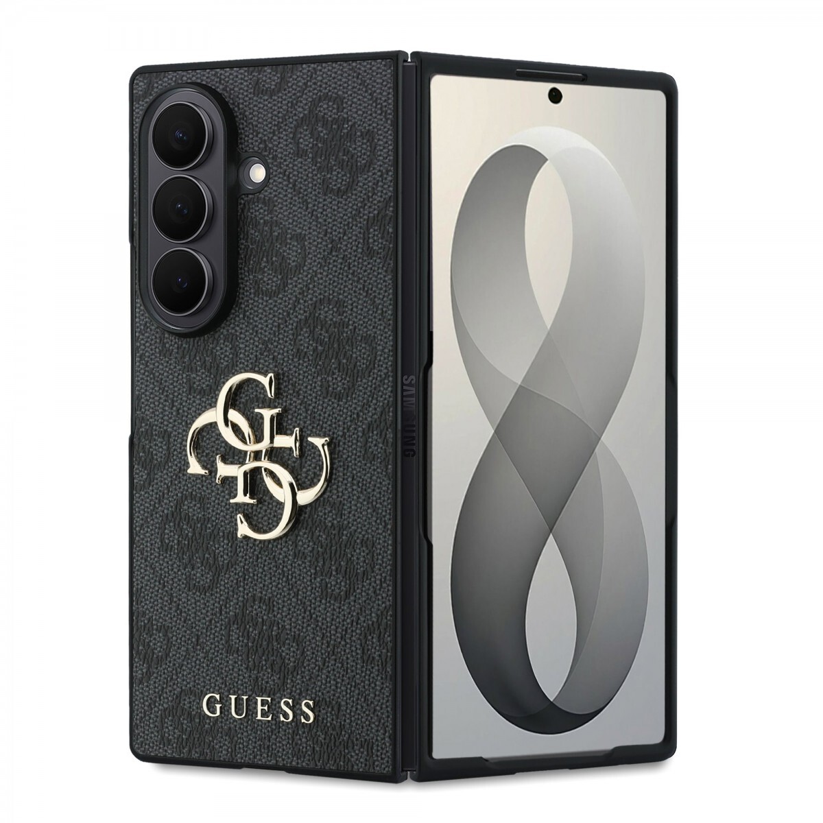 Kryt Guess PU 4G Metal Logo pro Samsung Galaxy Z Fold 8 Ultra šedý