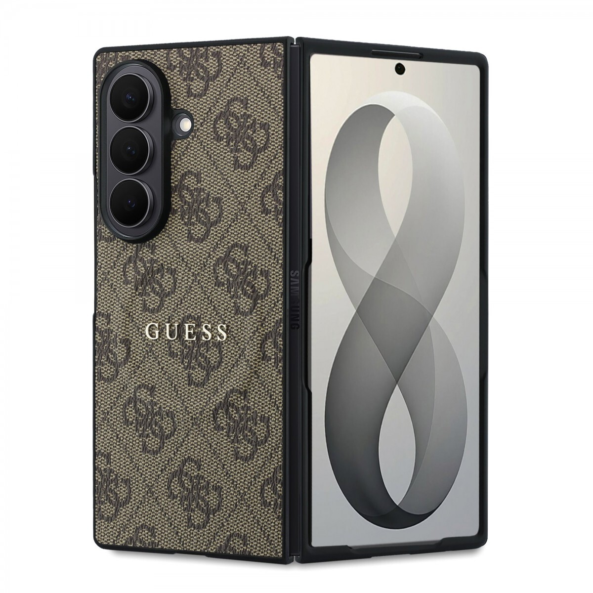 Kryt Guess PU Leather 4G Magnetic pro Samsung Galaxy Z Fold 8 Ultra hnědý