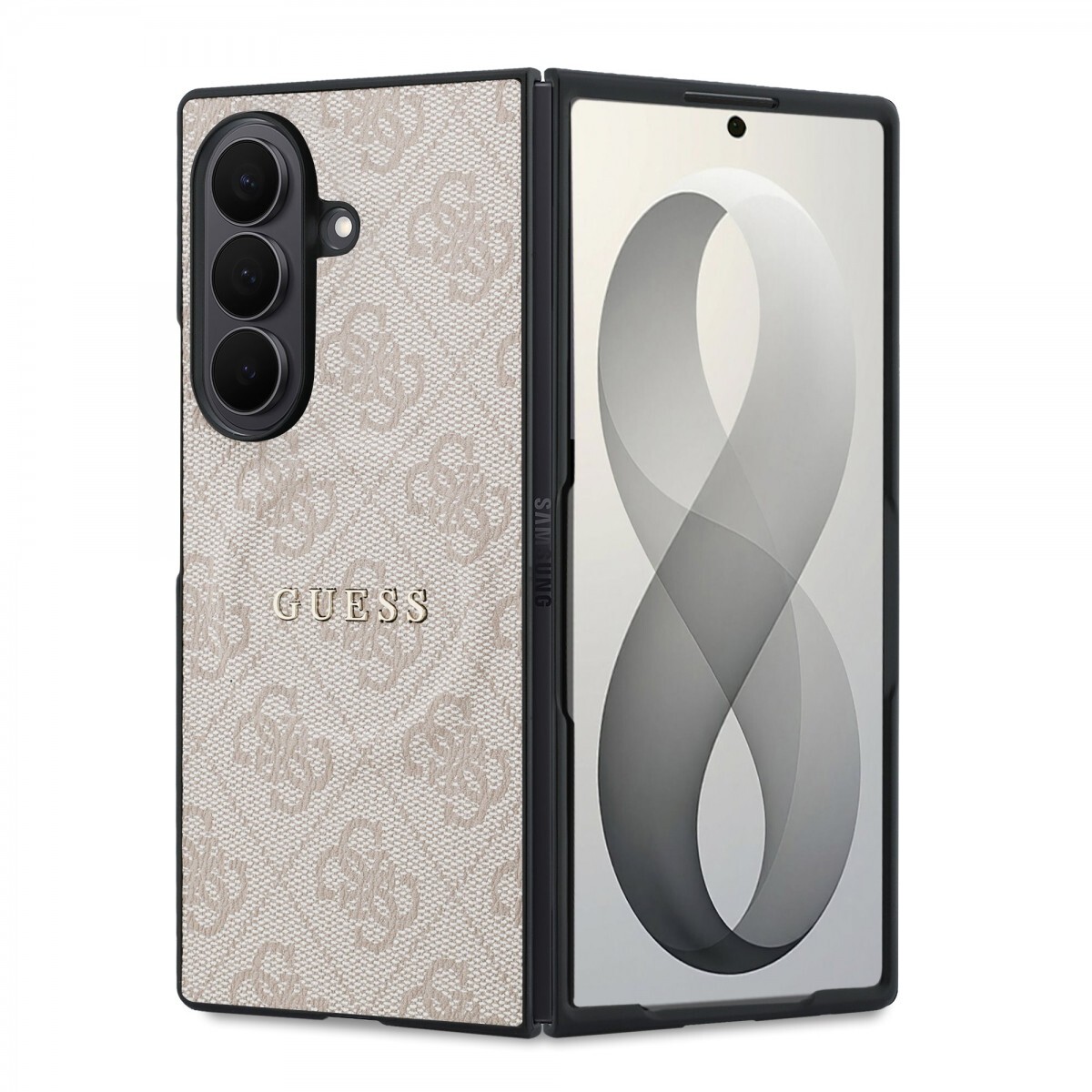 Kryt Guess PU Leather 4G Magnetic pro Samsung Galaxy Z Fold 8 Ultra růžový