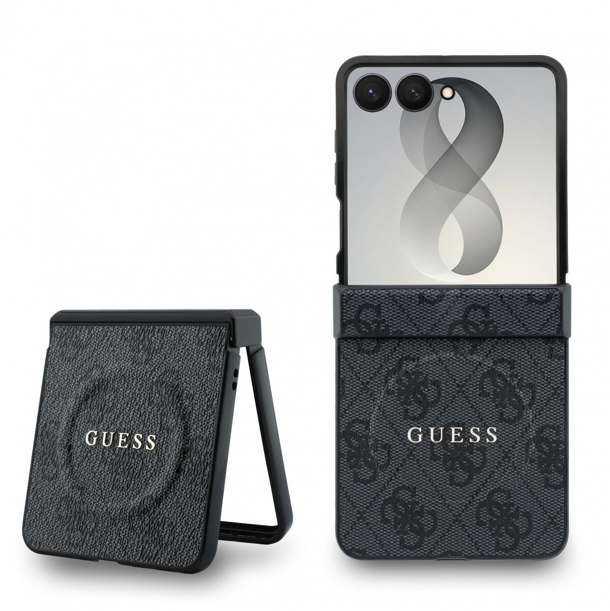 Kryt Guess PU Leather 4G Magnetic pro Samsung Galaxy Z Flip 8 černý