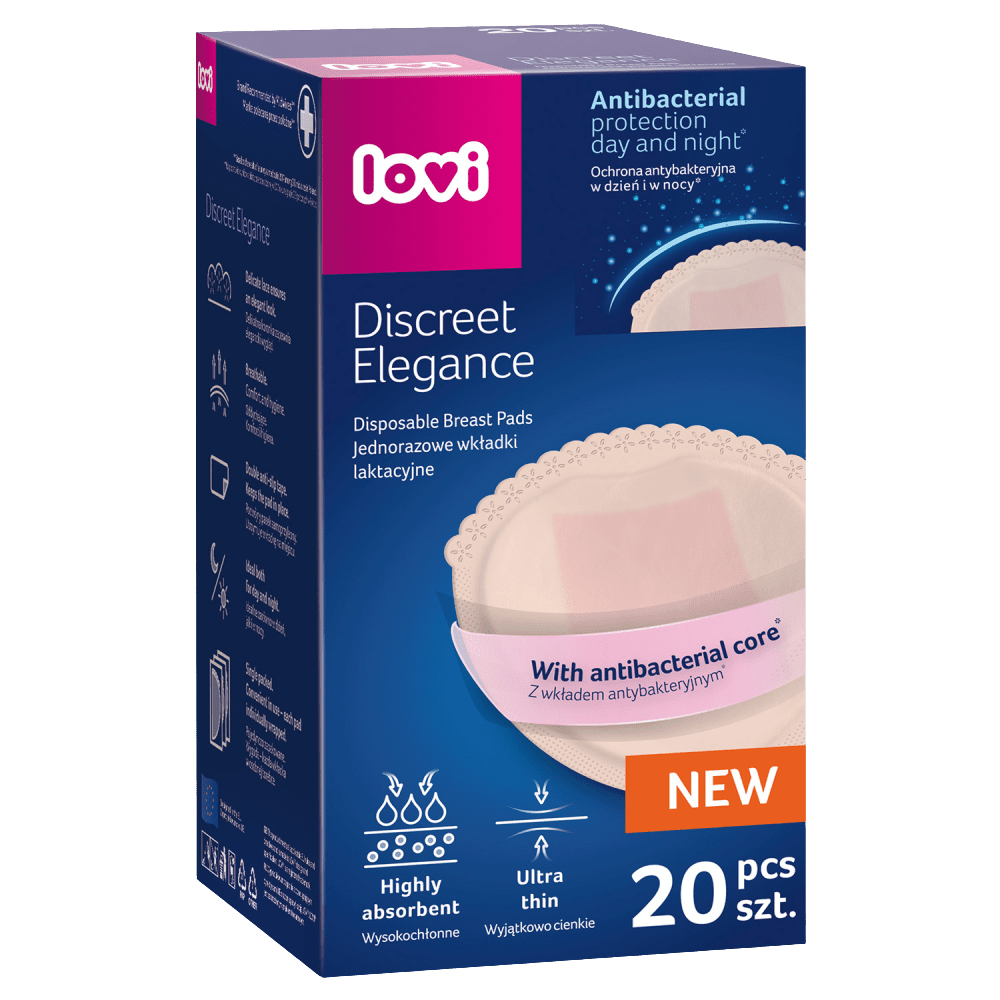 LOVI Vložky do podprsenky antibakteriální Discreet Elegance béžové 20 ks