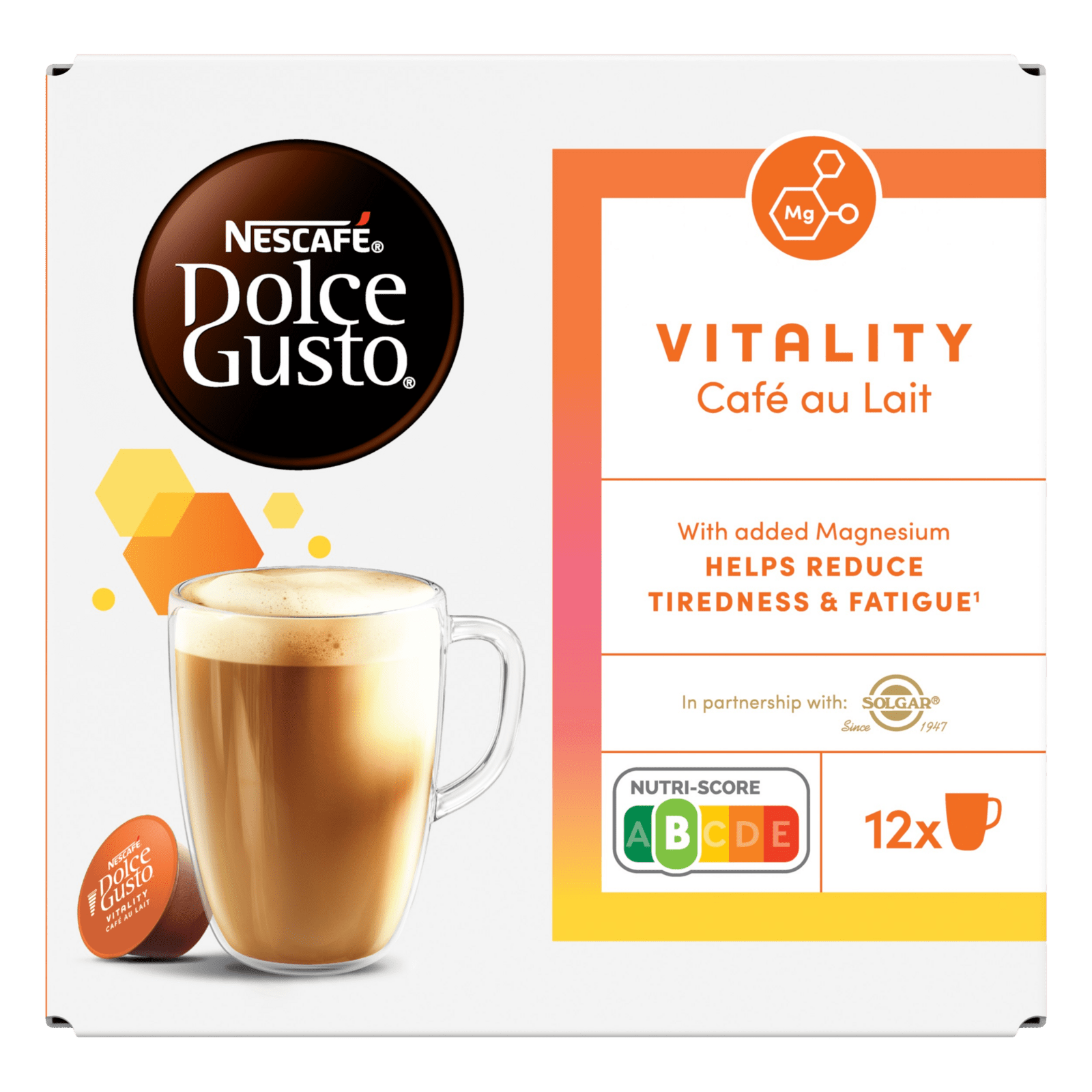 NESCAFÉ Dolce Gusto Vitality Café au Lait – kávové kapsle 12 kapslí