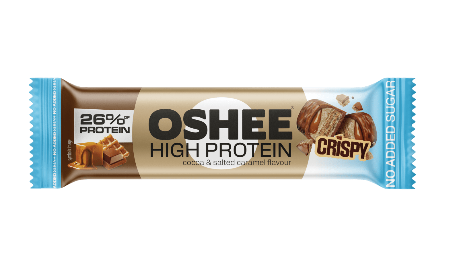OSHEE Křupavá proteinová oplatka Slaný karamel 39 g