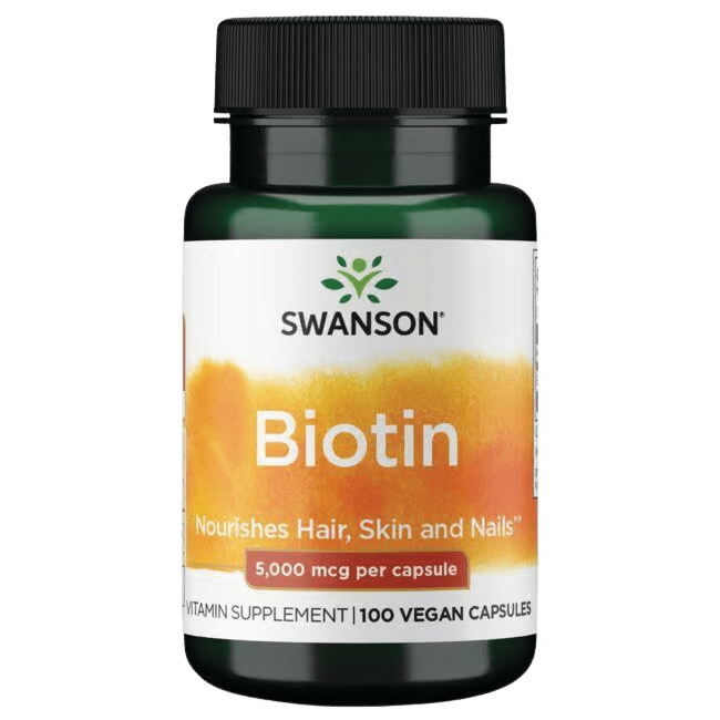 SWANSON Biotin 5000mcg 100 kapslí