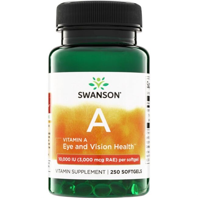SWANSON Vitamin A 10 000 IU 250 kapslí