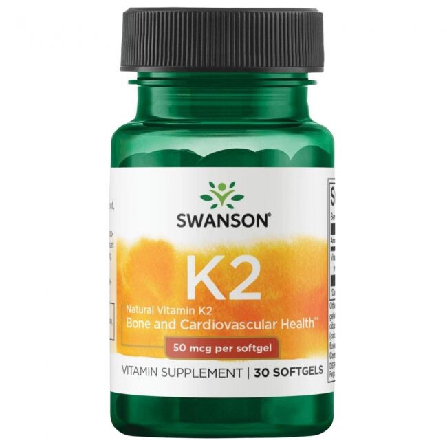 SWANSON Vitamin K2 - Natural 50mcg 30 kapslí