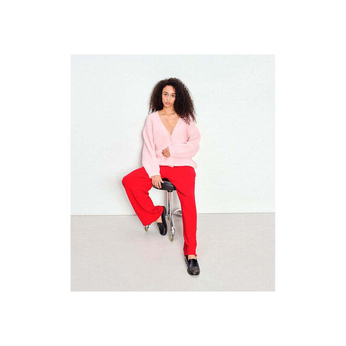 American Vintage  Atubay Pants Tomato  Červená