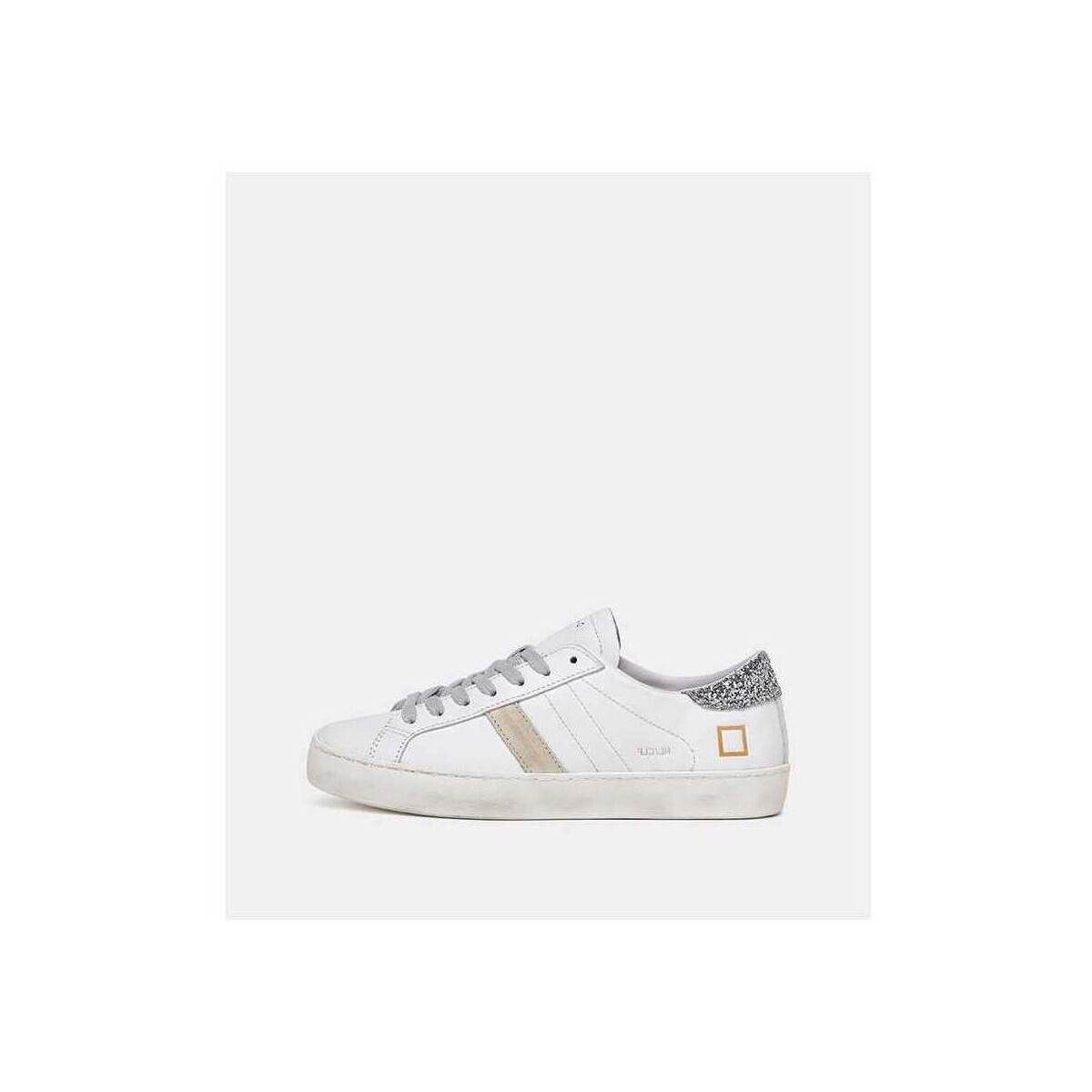 D.A.T.E.  D.A.T.E. Hill Low Calf White Silver  Béžová