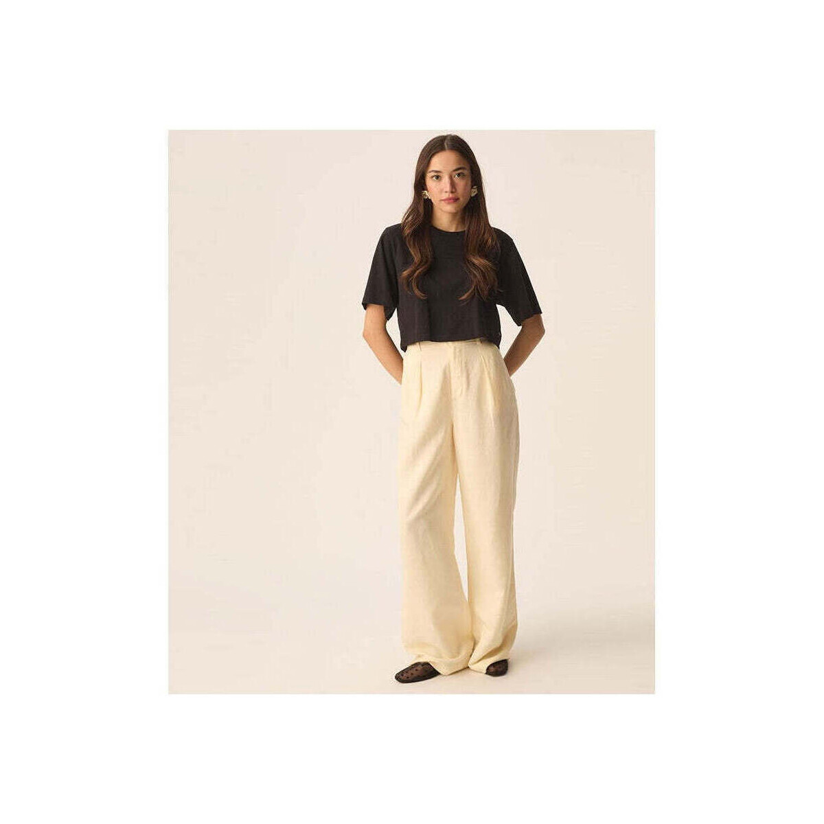 Des Petits Hauts  Espiza Pants Shell  Béžová
