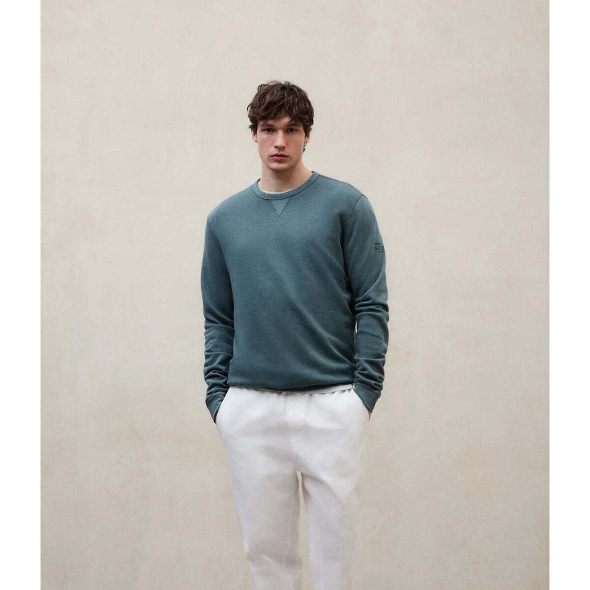 Ecoalf  Gola Sweatshirt Verde Petroleo  Zelená