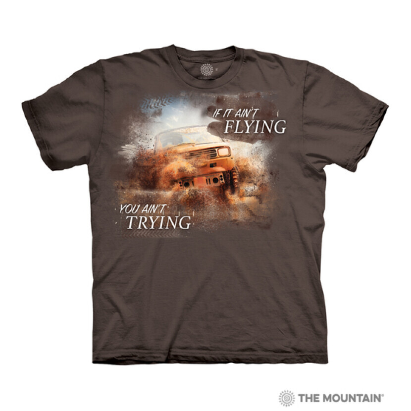 Tričko unisex The Mountain Mud Flying - hnědé, S