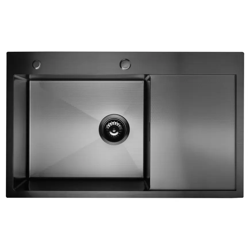 Dřez Kongo pravý 780x480x230 PVD BLACK NANO