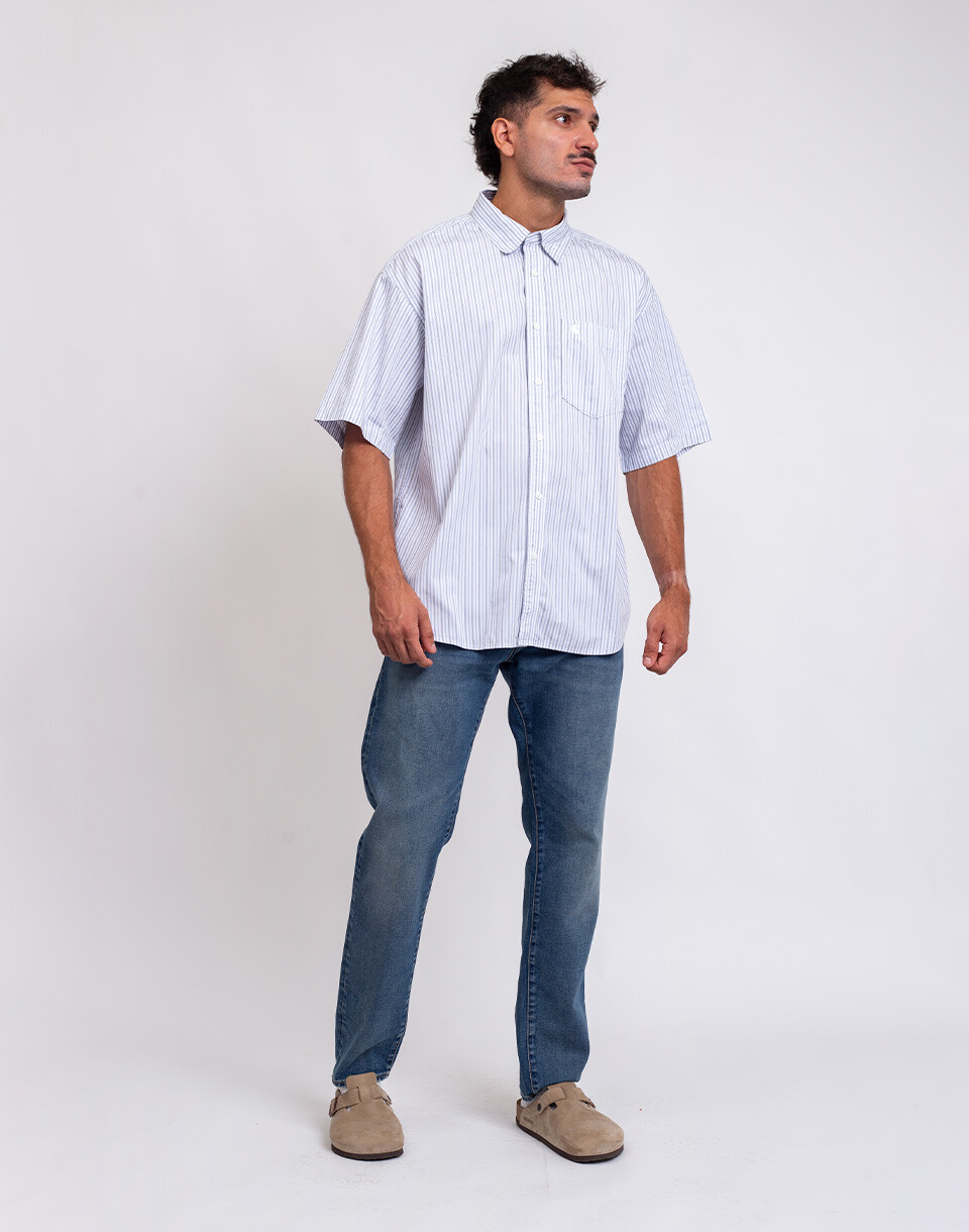 Carhartt WIP Klondike Pant Blue dark used wash W30/L32
