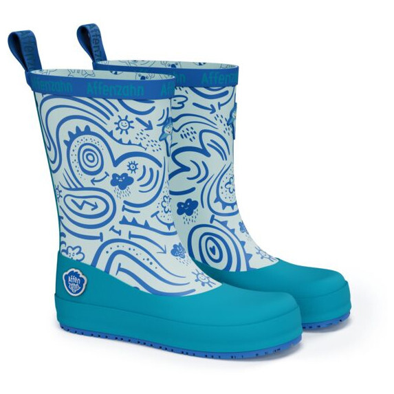 Dětské holínky Affenzahn Rainboot Vegan Plashy Shark Velikost bot (EU): 28 / Barva: modrá