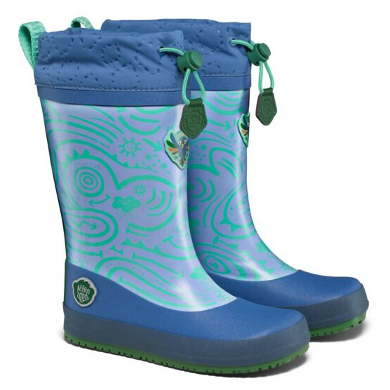 Dětské holínky Affenzahn Rainboot Vegan Puddly Bird of Paradise Velikost bot (EU): 33 / Barva: modrá/oranžová