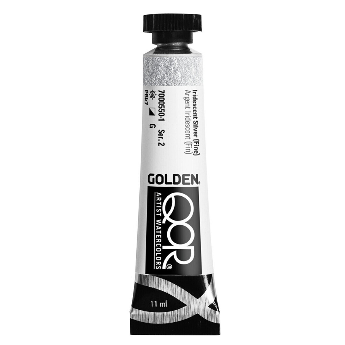 Akvarelová barva Golden QoR 11 ml - Iridescent Silver (Fine) 0550