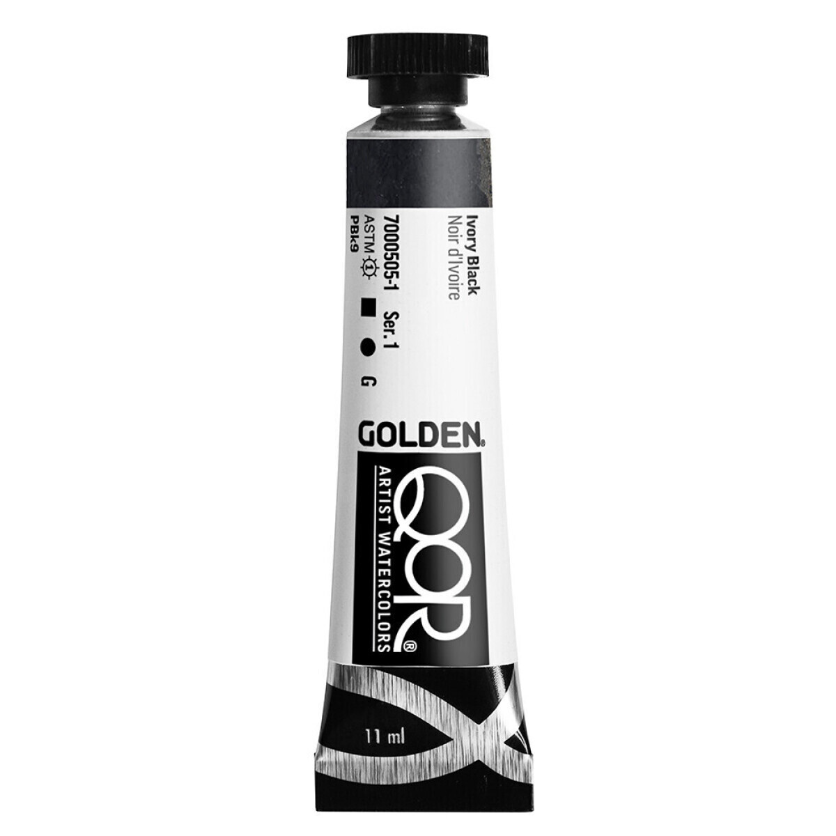Akvarelová barva Golden QoR 11 ml - Ivory Black 0505