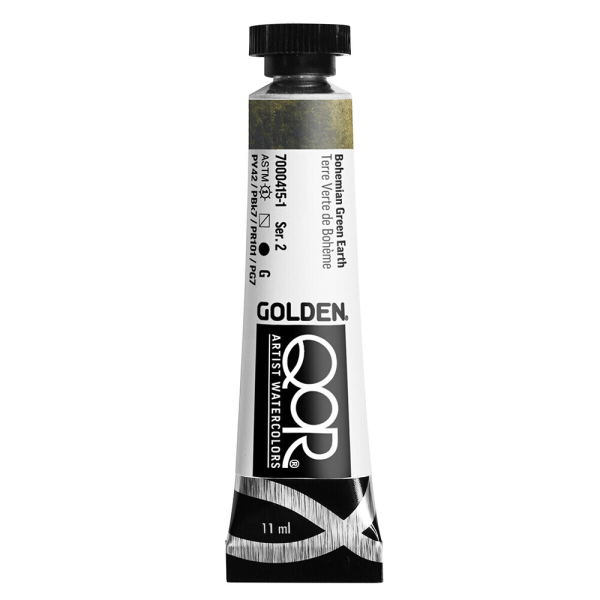 Akvarelová barva Golden QoR 11 ml - Bohemian Green Earth 0415