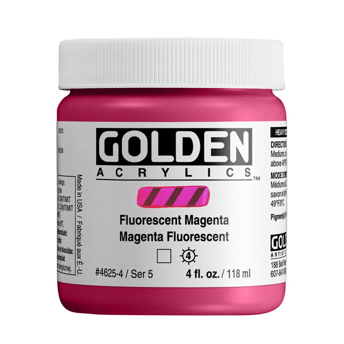 Akrylová barva Golden Heavy Body 118 ml - Fluorescent Magenta 4625