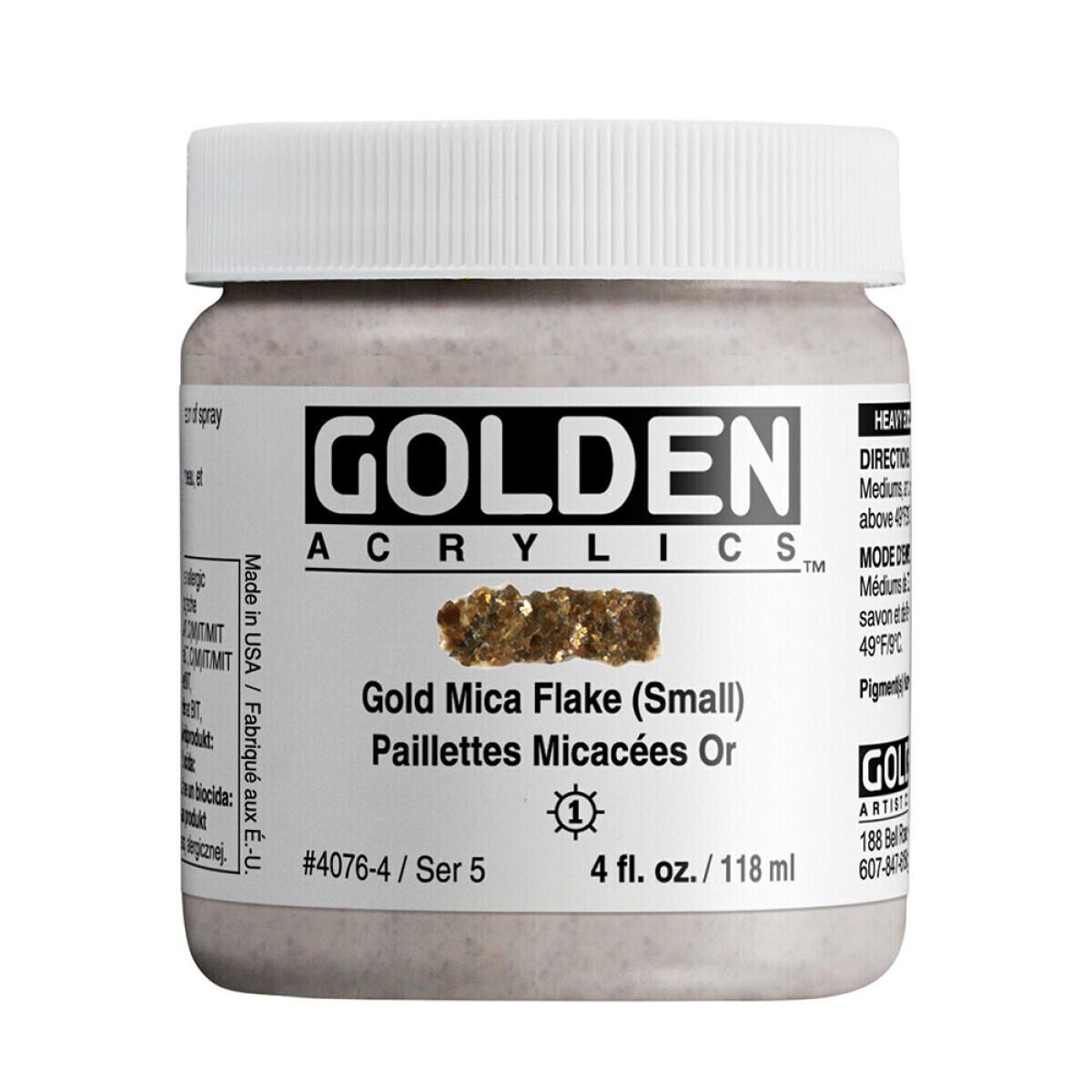 Akrylová barva Golden Heavy Body 118 ml - Gold Mica Flake Small 4076