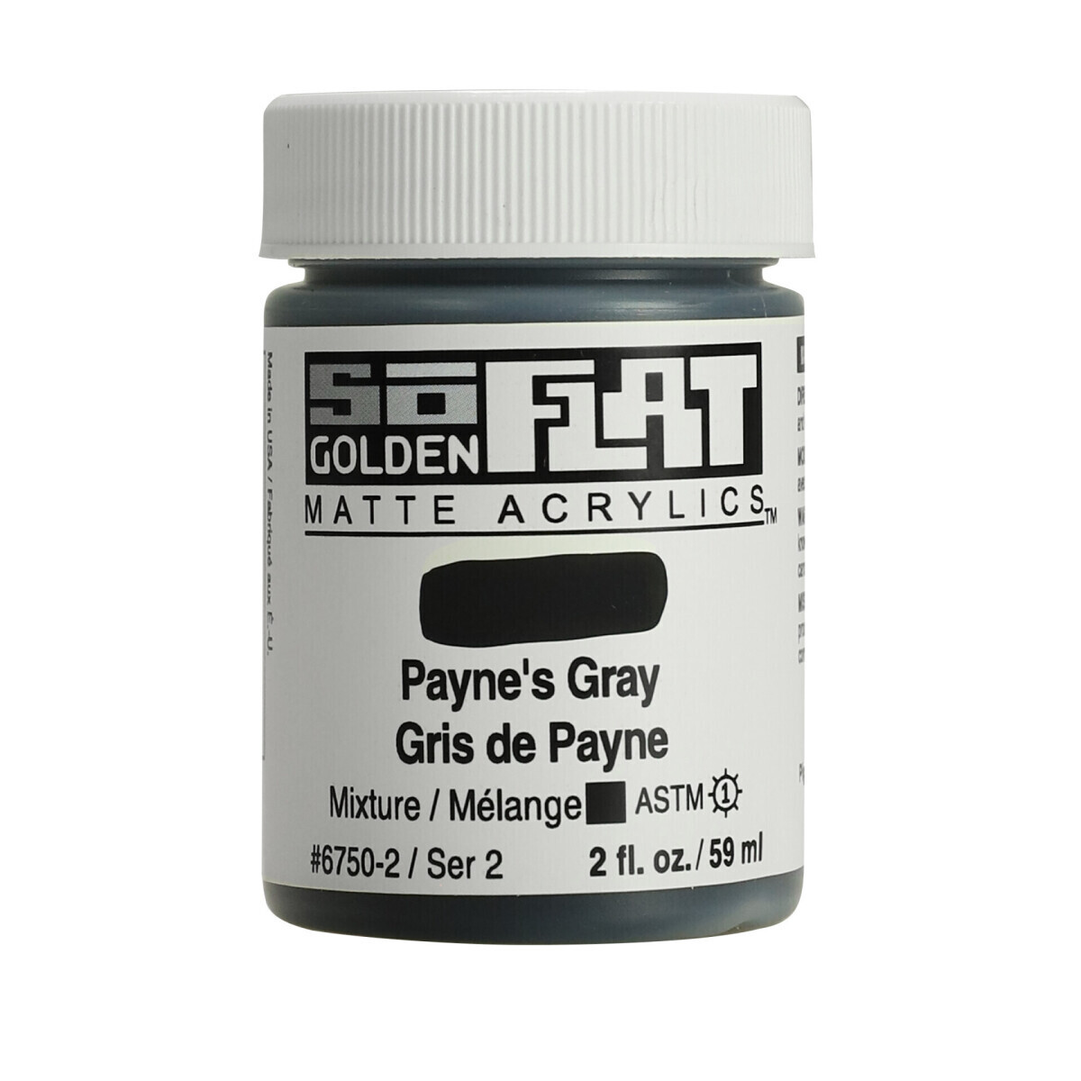 Akrylová barva Golden SoFlat Matte 59 ml - 6750 Payne's Gray