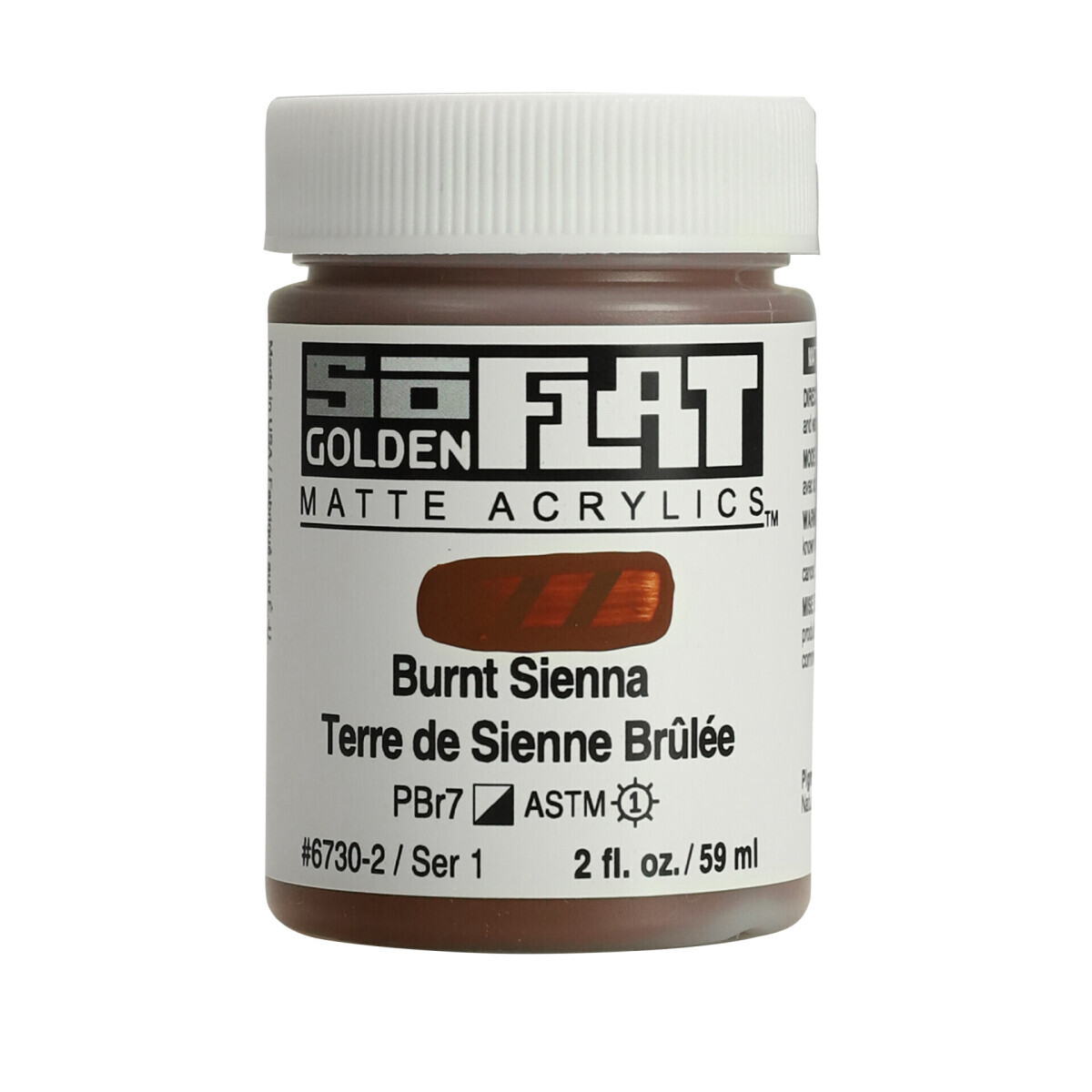 Akrylová barva Golden SoFlat Matte 59 ml - 6730 Burnt Sienna