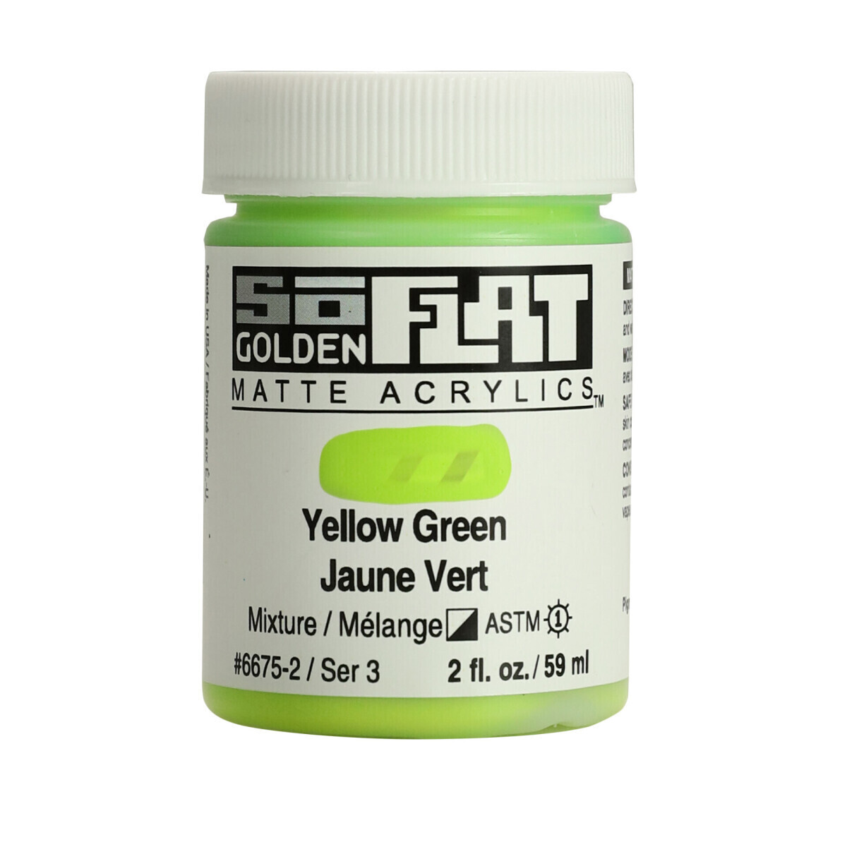 Akrylová barva Golden SoFlat Matte 59 ml - 6675 Yellow Green