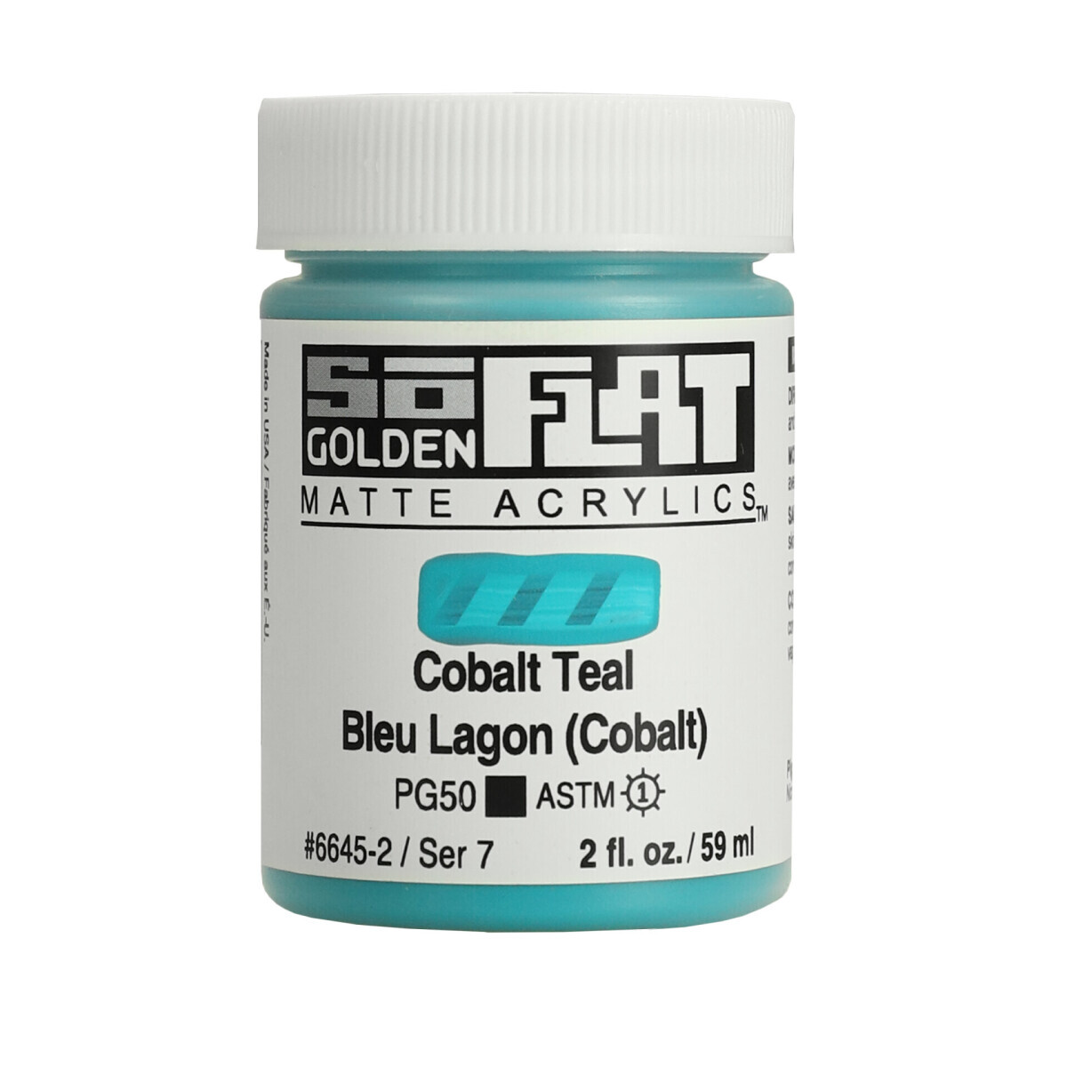 Akrylová barva Golden SoFlat Matte 59 ml - 6645 Cobalt Teal