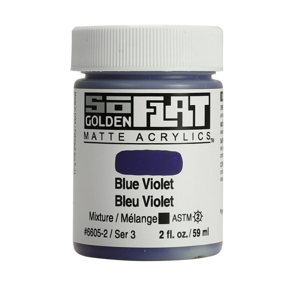 Akrylová barva Golden SoFlat Matte 59 ml - 6605 Blue Violet
