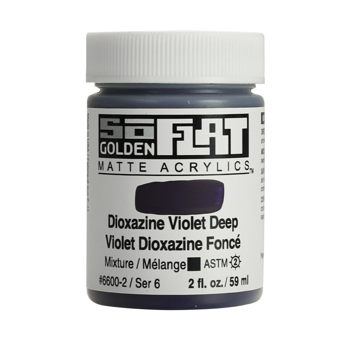 Akrylová barva Golden SoFlat Matte 59 ml - 6600 Dioxazine Violet Deep