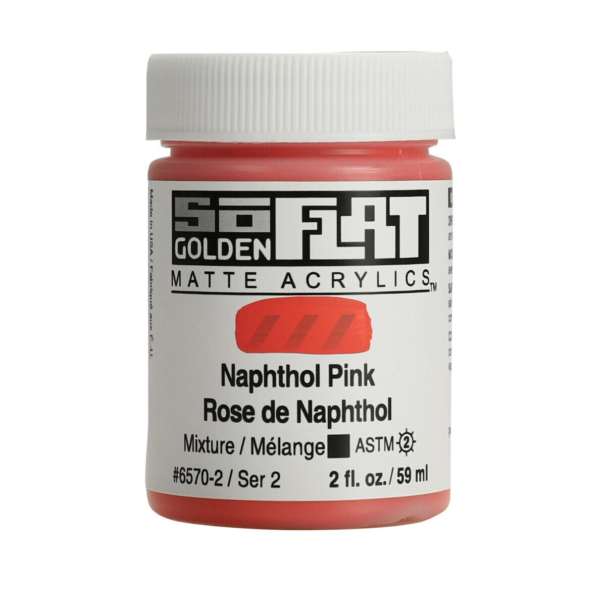 Akrylová barva Golden SoFlat Matte 59 ml - 6570 Naphthol Pink