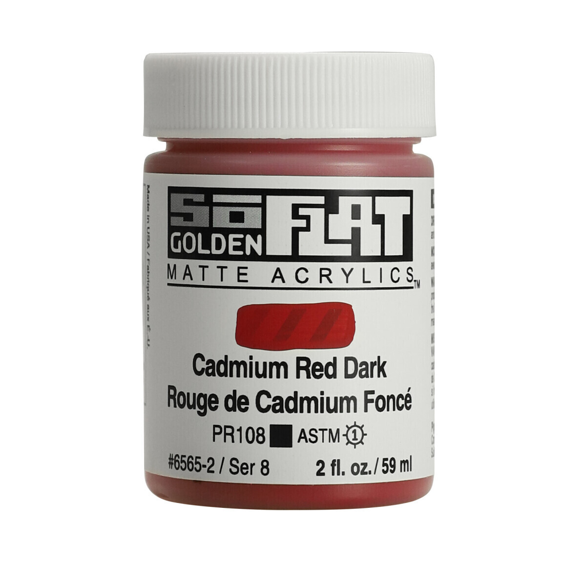 Akrylová barva Golden SoFlat Matte 59 ml - 6565 Cadmium Red Dark