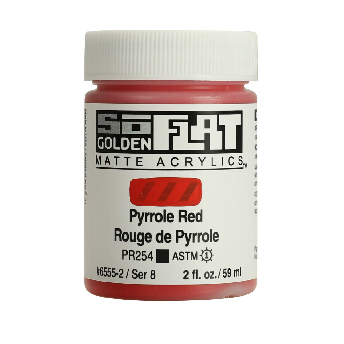 Akrylová barva Golden SoFlat Matte 59 ml - 6555 Pyrrole Red