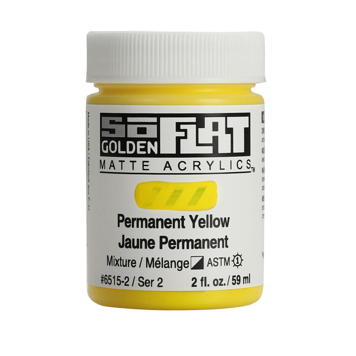 Akrylová barva Golden SoFlat Matte 59 ml - 6515 Permanent Yellow