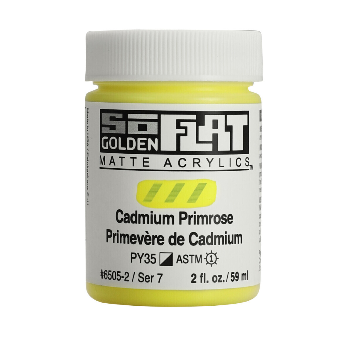 Akrylová barva Golden SoFlat Matte 59 ml - 6505 Cadmium Primrose
