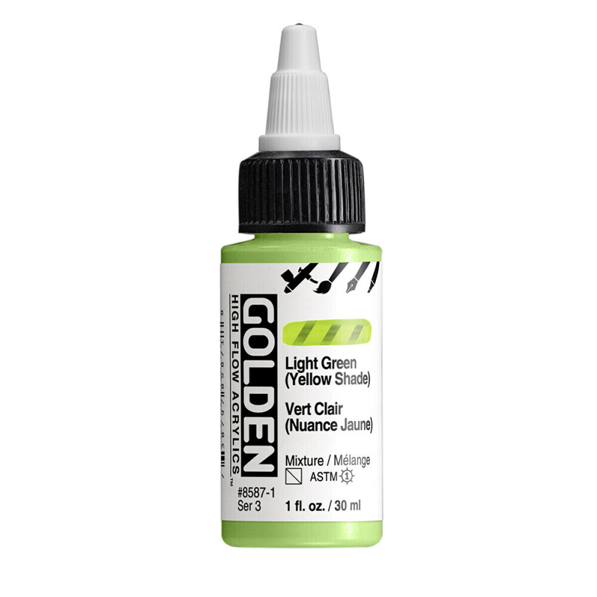 Akrylová barva Golden High Flow 30 ml - Light Green (Yellow Shade) 8587