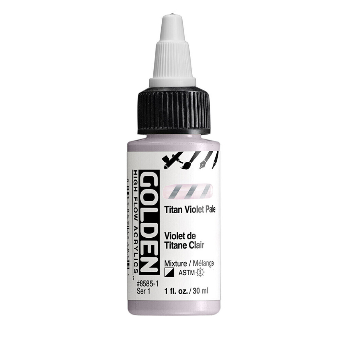 Akrylová barva Golden High Flow 30 ml - Titan Violet Pale 8585