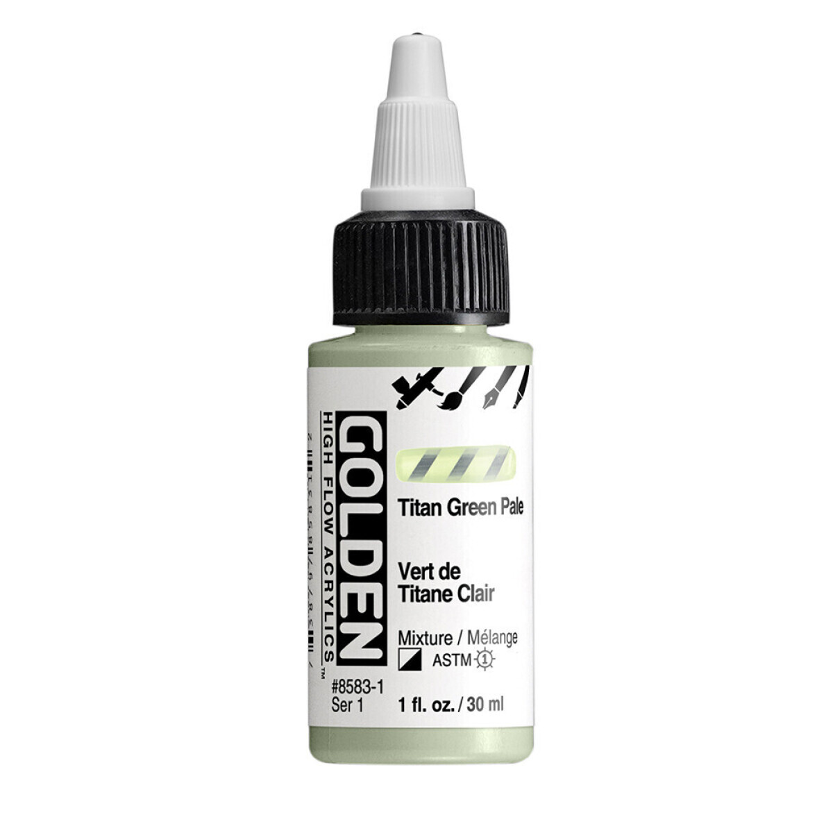 Akrylová barva Golden High Flow 30 ml - Titan Green Pale 8583