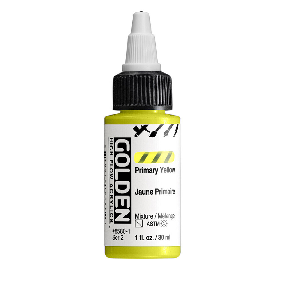 Akrylová barva Golden High Flow 30 ml - Primary Yellow 8580