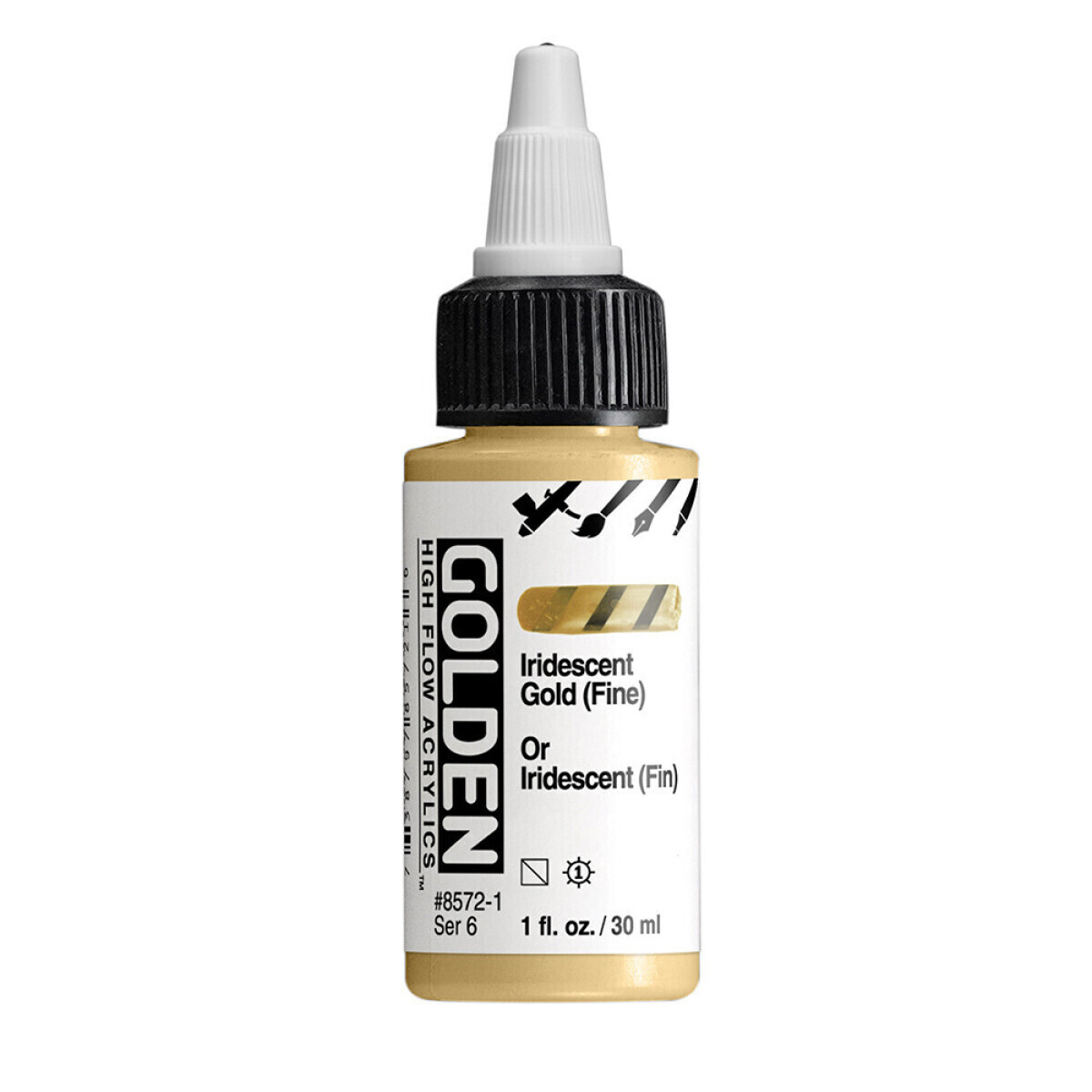 Akrylová barva Golden High Flow 30 ml - Iridescent Gold (Fine) 8572