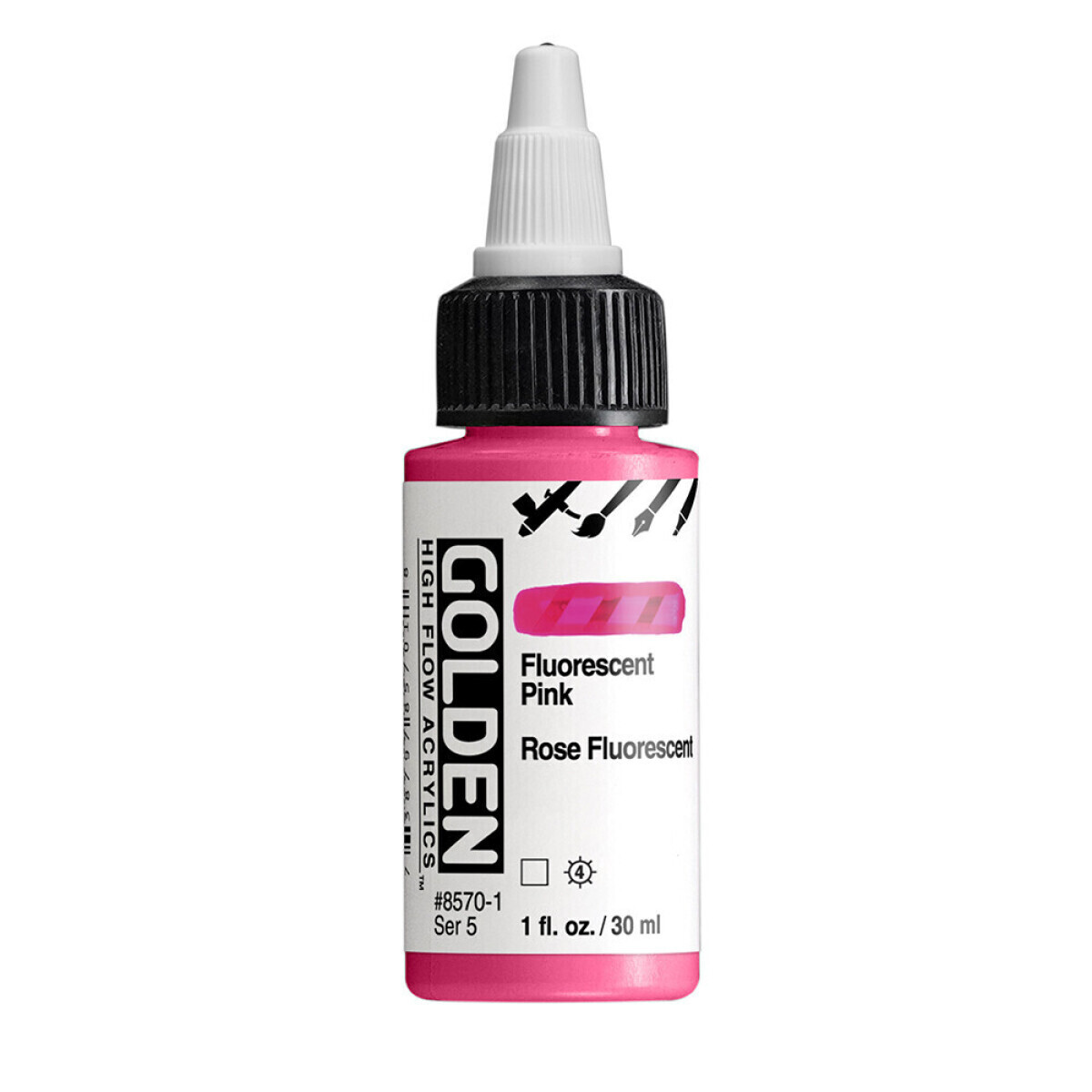 Akrylová barva Golden High Flow 30 ml - Fluorescent Pink 8570
