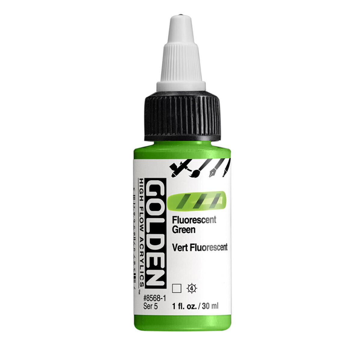 Akrylová barva Golden High Flow 30 ml - Fluorescent Green 8568