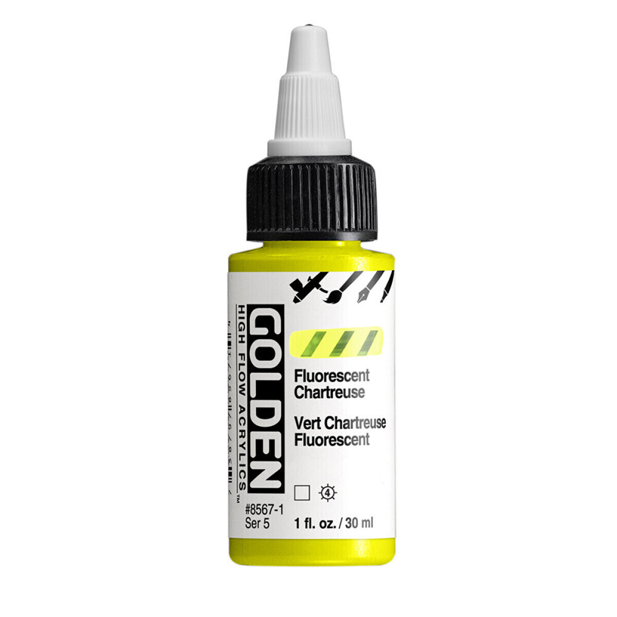 Akrylová barva Golden High Flow 30 ml - Fluorescent Chartreuse 8567