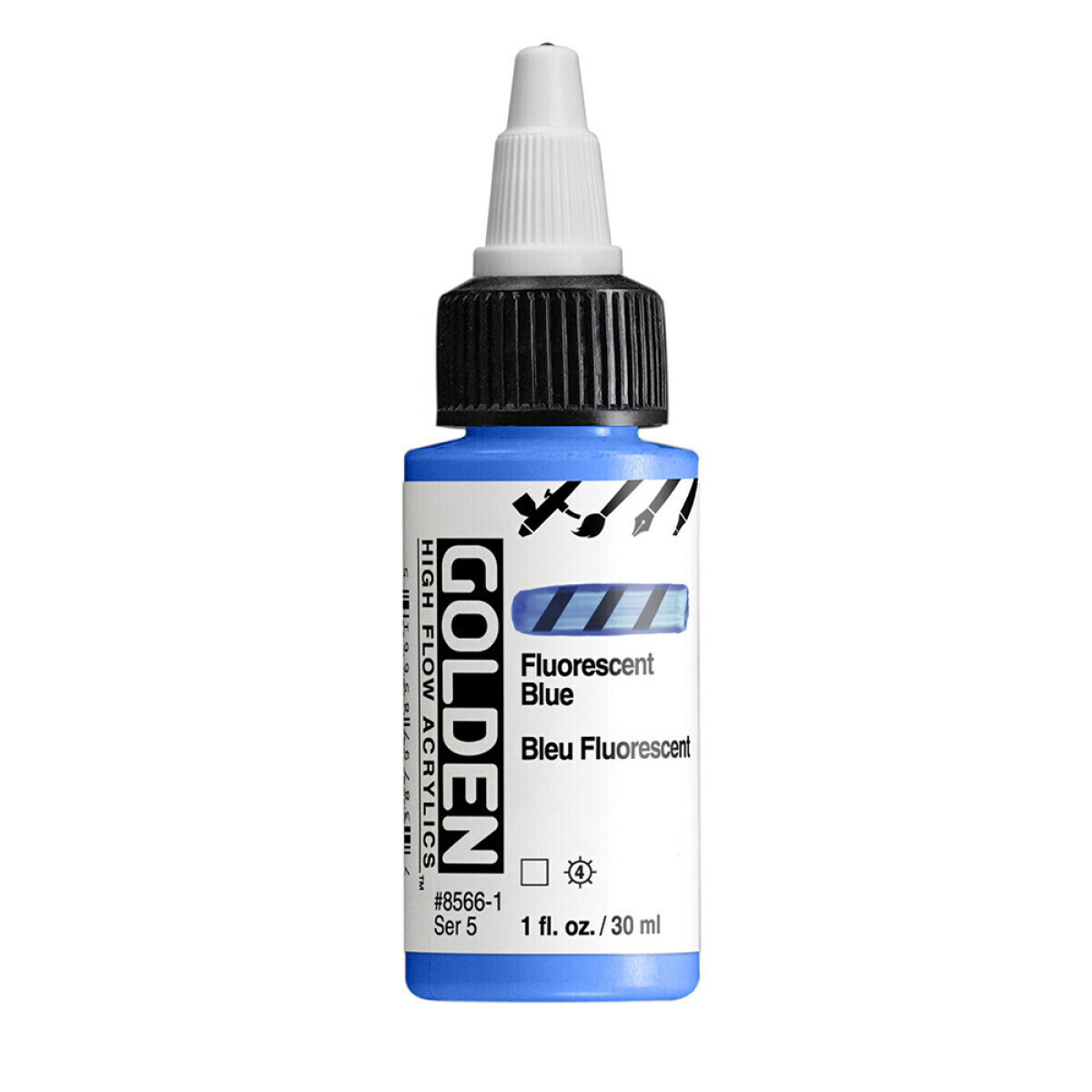Akrylová barva Golden High Flow 30 ml - Fluorescent Blue 8566