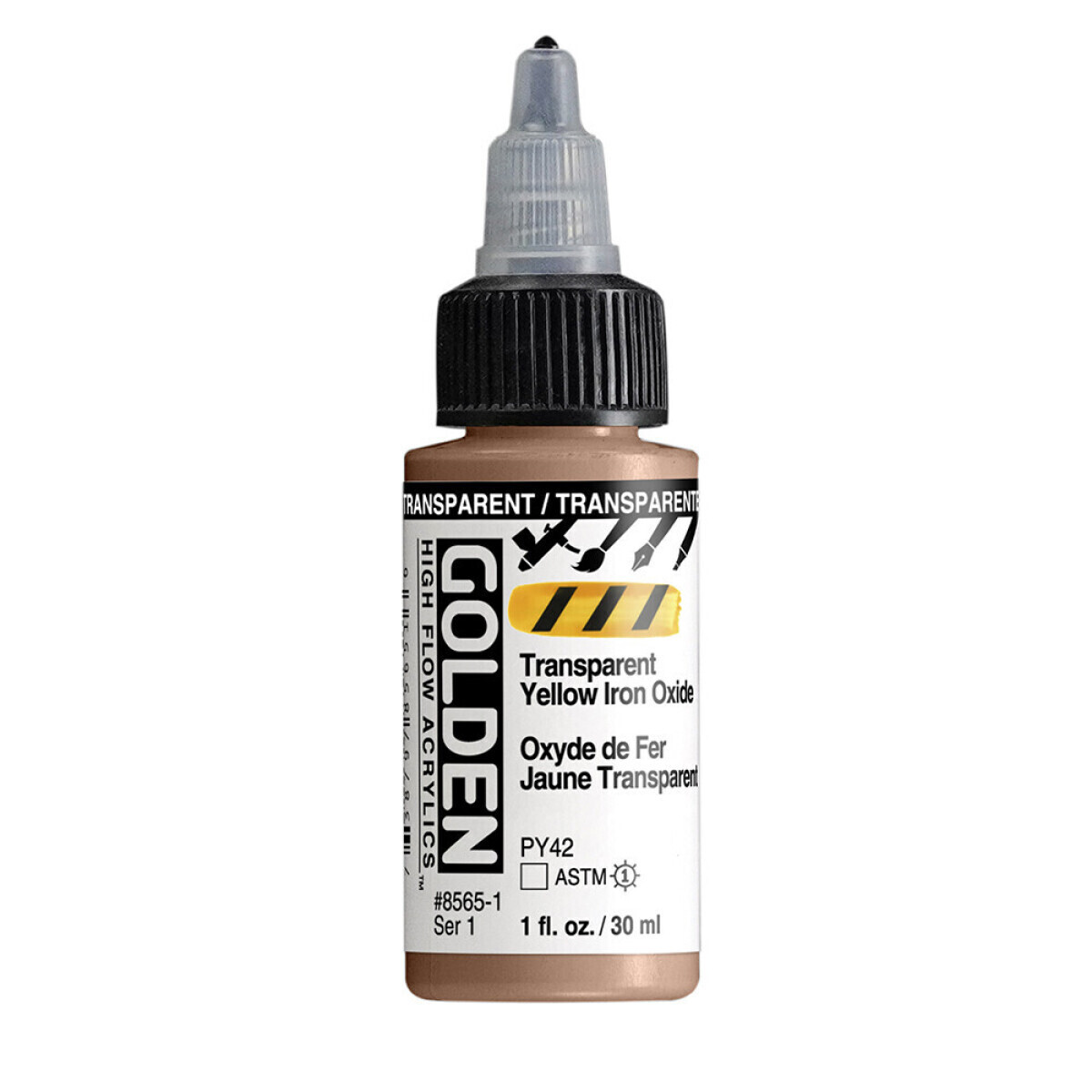 Akrylová barva Golden High Flow 30 ml - Transparent Yellow Iron Oxide 8565
