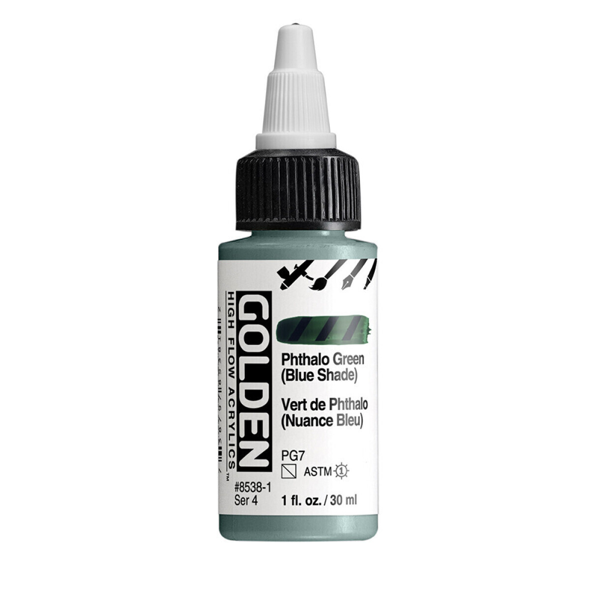Akrylová barva Golden High Flow 30 ml - Phthalo Green (Blue Shade) 8538