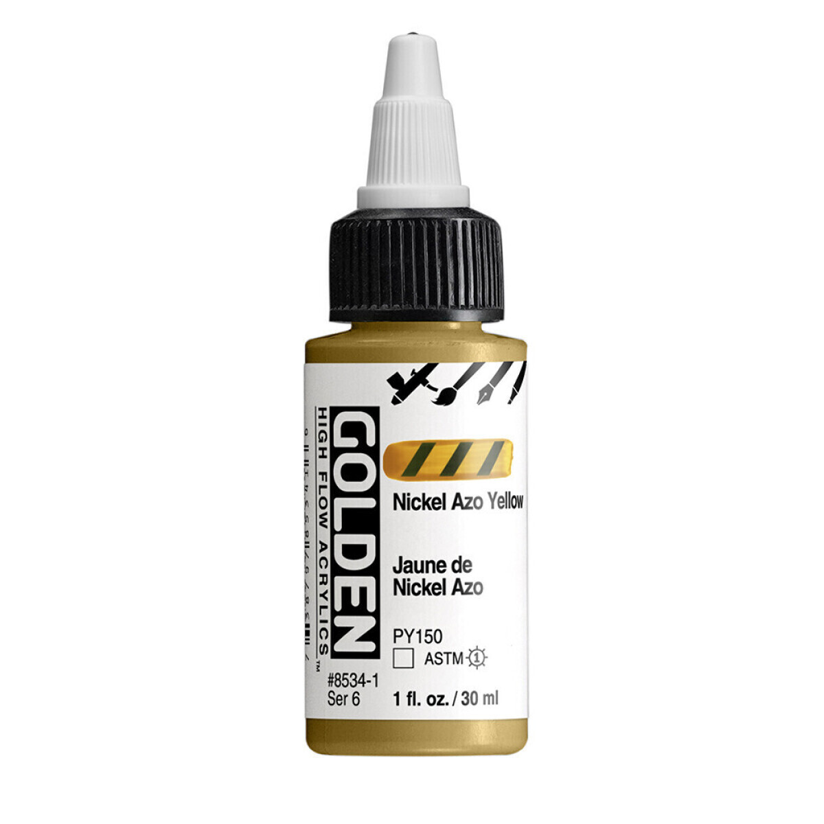 Akrylová barva Golden High Flow 30 ml - Nickel Azo Yellow 8534
